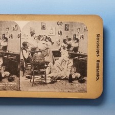 Satira irlandesa vitoriana Stereoview C1895 Mccarthys Wake luta de barril de uísque comprar usado  Enviando para Brazil