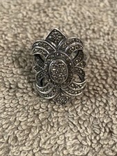 Anel Marcaste Vintage Prata 925 Tamanho 7, usado comprar usado  Enviando para Brazil