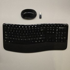 Teclado sem fio Microsoft Comfort Desktop 5000 1394 com mouse e dongle - LEIA comprar usado  Enviando para Brazil