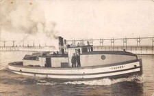 Michigan? Cartão postal vintage foto real cuco barco rebocador a vapor AA88220 comprar usado  Enviando para Brazil