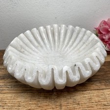 Tigela de babado de mármore artesanal – Prato antigo de frutas vieira - Arte decorativa comprar usado  Enviando para Brazil