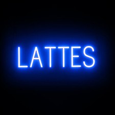 Spellbrite lattes sign d'occasion  Expédié en Belgium