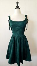 Vestido Anthropologie Nuevo Talla Mediana Verde Oscuro Floral Lazo Satinado Bridgerton Boho segunda mano  Embacar hacia Mexico