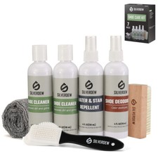 Kit completo de limpeza de sapatos 7 peças 2 garrafas limpador de sapatos kit de limpeza de sapatos novo comprar usado  Enviando para Brazil