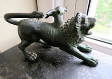 Reprodução vintage de escultura em metal fundido/bronze quimera de Arezzo 7"L x4"H comprar usado  Enviando para Brazil