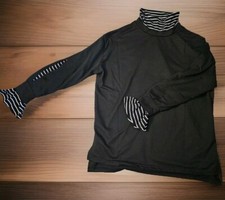 Camisa gola alta muito J top simulada babados pulso bonito fenda nas mangas tamanho pequeno comprar usado  Enviando para Brazil