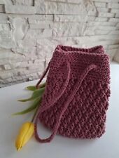 Torebka bag handmade rose różowa robiona na szydełku na sprzedaż  PL
