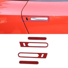 Guarnição adesiva de maçaneta externa de fibra de carbono vermelha para Nissan GTR R35 2008-16 comprar usado  Enviando para Brazil