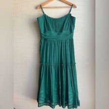 Vestido de festa floral bordado de seda verde Intuitions tamanho 12 comprar usado  Enviando para Brazil