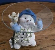 Usado, Boneco de neve retrô Natal vidro redondo servidor de mesa 10" comprar usado Usado, Boneco de neve retrô Natal vidro redondo servidor de mesa 10" comprar usado  Enviando para Brazil
