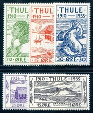 DÄNEMARK GRÖNLAND THULE 1935 1-5 ** POSTFRISCH TADELLOS SATZ (I4291, usado comprar usado  Enviando para Brazil