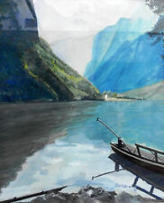 Aquarell bergsee see gebraucht kaufen  Bad Karlshafen