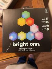 Paquete de 8 paneles de luz hexagonales - luces LED hexagonales inteligentes RGB luces de pared segunda mano  Embacar hacia Argentina