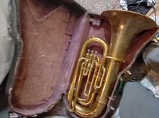 TUBA VINTAGE PANAMERICANA EB COM ESTOJO RÍGIDO E BOCAL (MANCHADO) comprar usado  Enviando para Brazil