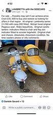 Lambretta bambini sidecar for sale  SOUTHEND-ON-SEA