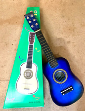 Blue wooden guitar for sale  SOUTHALL