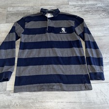 Camisa polo masculina vintage Scottish Experience cinza média azul rugby Royal Mile comprar usado  Enviando para Brazil
