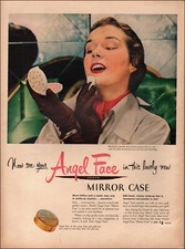 1951 Vintage anúncio Pond's Angel Face Espelho Estojo Base Moda Retrô Cosmética comprar usado  Enviando para Brazil