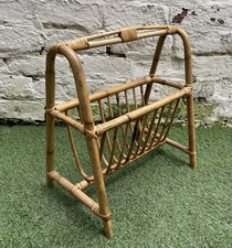 Vintage tiki boho rattan bambusowy stojak na magazynki LP regał do przechowywania płyt na sprzedaż  Wysyłka do Poland