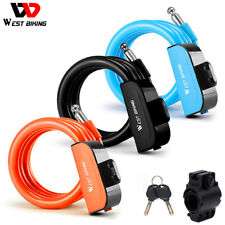 WEST BIKING trava de cabo de bicicleta anti-roubo capa impermeável trava de PVC de aço para bicicleta, usado comprar usado  Enviando para Brazil