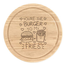 You'Re El Hamburguesa To My Fries Redondo Cortar Queso Tabla San Valentín Amor comprar usado  Enviando para Brazil