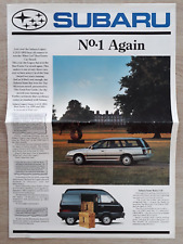Subaru newspaper brochure for sale  BOURNE