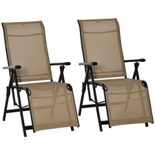 Outsunny loungers adjustable for sale  GREENFORD