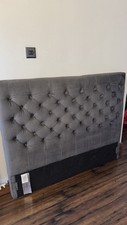 Double grey velvet for sale  LOUGHTON