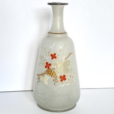 Flores antigas de vidro fosco soprado à mão pintadas à mão 6 3/8 polegadas de altura comprar usado  Enviando para Brazil
