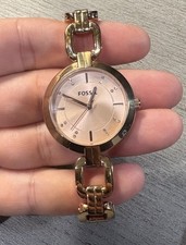 Fossil Kerrigan relógio de aço inoxidável três mãos tom ouro rosa 32 mm - Funcionando comprar usado  Enviando para Brazil