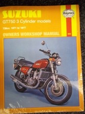 SUZUKI GT 750 3 CYLINDER MODELS 1971-1977 (OWNERS WORKSHOP By Jeff Clew **Mint** comprar usado  Enviando para Brazil