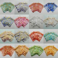 100 Organza Gift Bags Jewellery Natal Embalagem Pouches Festa de Casamento Favor, usado comprar usado  Enviando para Brazil