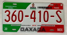 Usado, Placa de licença de ônibus OAXACA México #360-410-S comprar usado  Enviando para Brazil