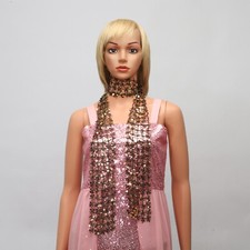 Cachecol feminino glitter pescoço moda lenço show lantejoulas cinto gravata festa presente comprar usado  Enviando para Brazil