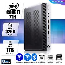 Computador HP Mini Desktop PC i7 7TH, Até 32GB de RAM, SSD 1TB, Windows 10/11, WiFi comprar usado  Enviando para Brazil