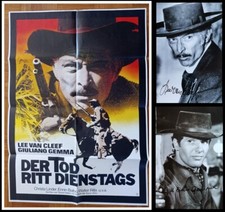 Autógrafo Lee Van Cleef e Giuliano Gemma + pôster do filme "Dia da Raiva" 1968 comprar usado  Enviando para Brazil