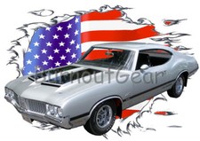 Camiseta 1970 prata Oldsmobile 442 personalizada Hot Rod USAT 70 camisetas muscle car comprar usado  Enviando para Brazil