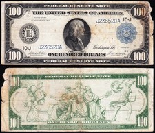 *RARO* 1914 US$ 100 Nota da Reserva Federal de Kansas City! FRETE GRÁTIS! J236520A comprar usado  Enviando para Brazil