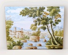 Ceramica castelli paesaggio usato  Castelli