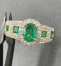 Karat goldring smaragden gebraucht kaufen  Münster