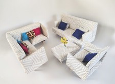 White gray geometric for sale  Newark