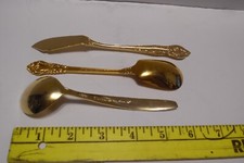 Colheres/facas de manteiga de aço inoxidável tom dourado (várias condições/fabricantes) item #16 comprar usado  Enviando para Brazil