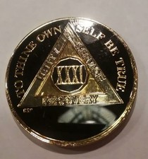 Usado, Moeda AA 31 anos esmalte preto, ouro, prata tamanho tradicional chip de recuperação XXXI comprar usado Usado, Moeda AA 31 anos esmalte preto, ouro, prata tamanho tradicional chip de recuperação XXXI comprar usado  Enviando para Brazil