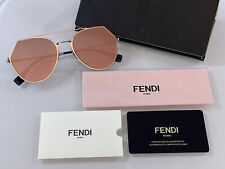 Óculos de sol Fendi FF 0194/S DDBAP aviador ouro rosa espelhado 55-19-140 comprar usado  Enviando para Brazil