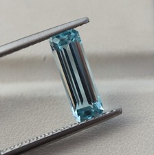 Pedra preciosa corte octógono longo azul água-marinha natural 1,3 cts 11,8x4,8 mm comprar usado  Enviando para Brazil
