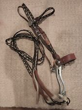 Cabecero Brida Western Vintage Cabello de Caballo con Sliester Hackamore y Riendas  segunda mano  Embacar hacia Argentina