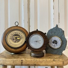 Vintage barometer 3pcs for sale  CRANLEIGH