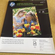 Papel fotográfico HP Q8723A Everyday semi brilho 30 folhas 8,5" x 11", caixa aberta, usado comprar usado  Enviando para Brazil