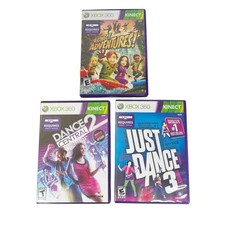 Lote de 3 videogames Kinect Xbox 360: Kinect Adventures, Dance 2 e Just Dance 3 comprar usado  Enviando para Brazil