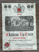 étiquette château croix d'occasion  Toul